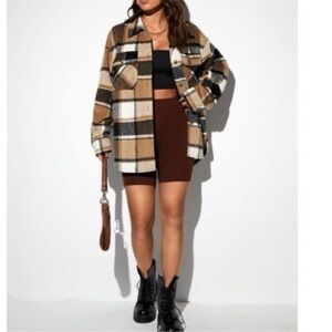 Vici Plaid Shirt Jacket